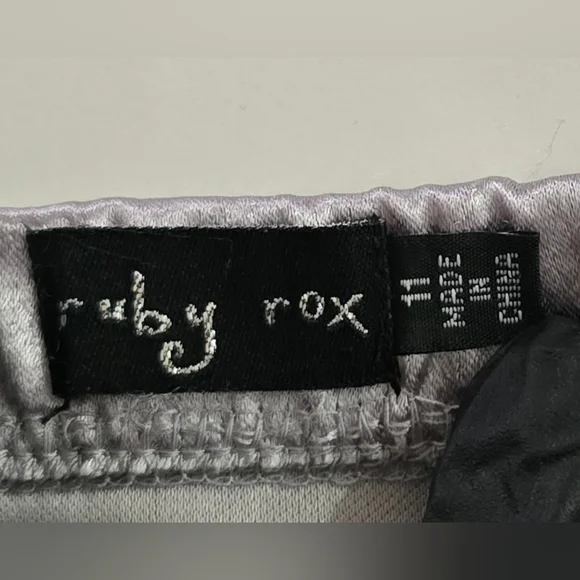 Ruby Rox Silver Dress with Black Accent Belt - Picture 3 of 3